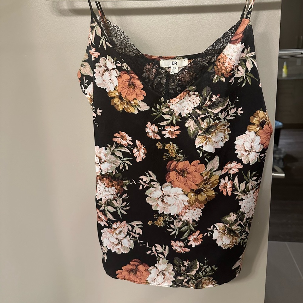 Black floral BP Camisole Blouse XS